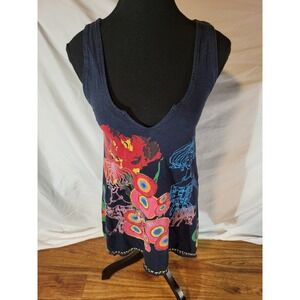 Desigual Navy and Multicolor Mini Dress